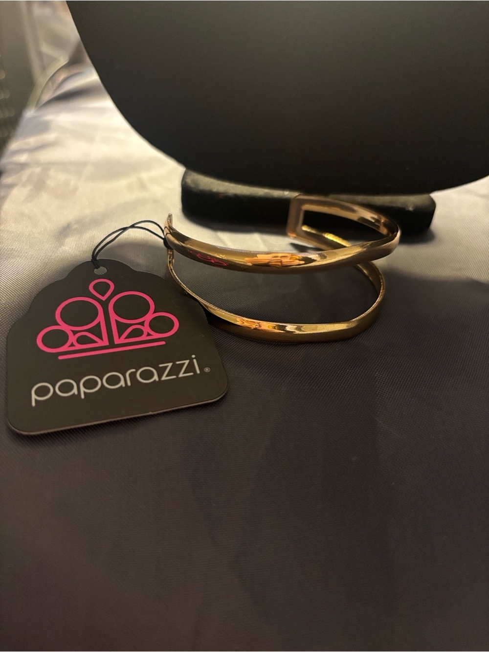 Paparazzi Shiny Gold Double Open Cuff Bracelet
